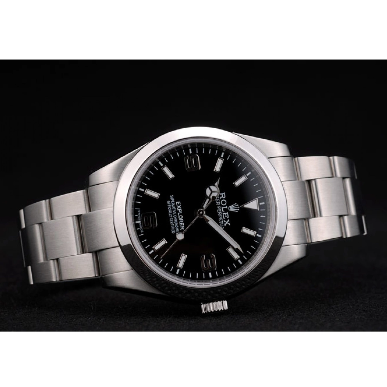 MiroTime 0808 Rolex Explorer Stainless Steel Bezel Black Dial 41984